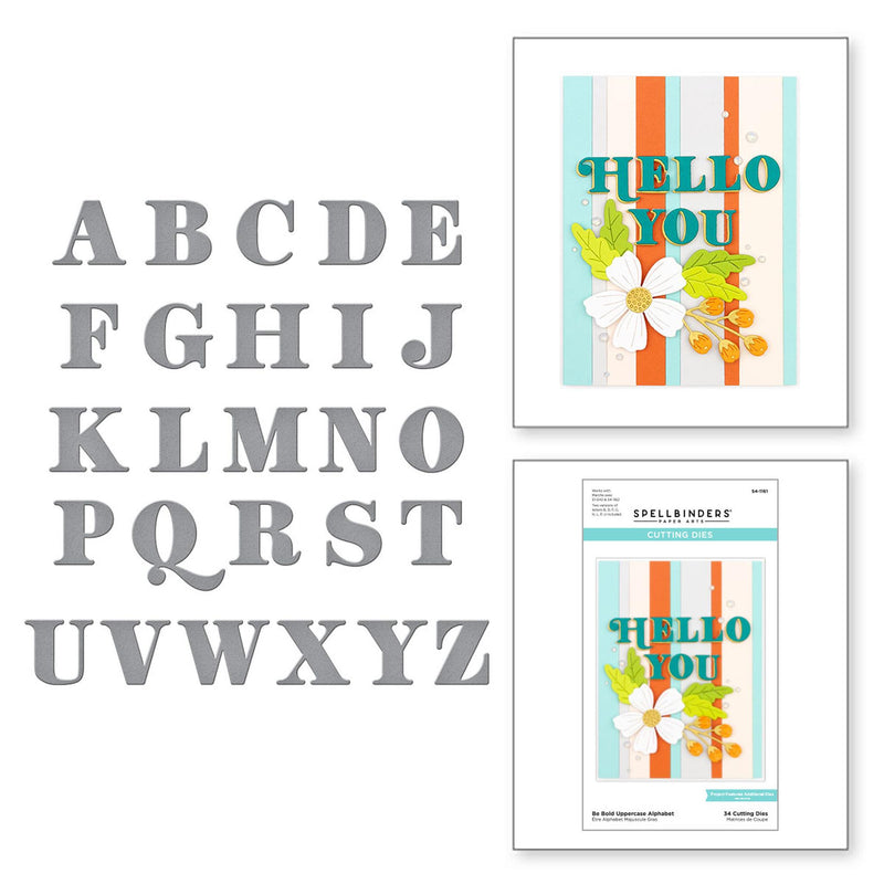 Spellbinders Be Bold Uppercase Alphabet Die set