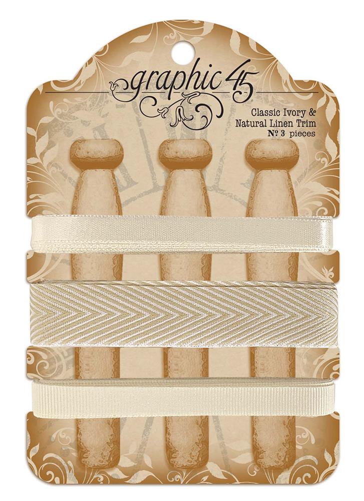 Graphic 45 Classic Ivory & Natural Linen Trim