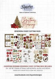 3Quarter Designs Christmas Morning Ephemera Fussy Cutting Pack