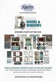 3Quarter Designs Doors & Windows Ephemera Fussy Cutting Pack