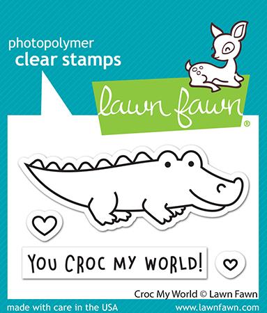 Lawn Fawn Croc My World stamp set