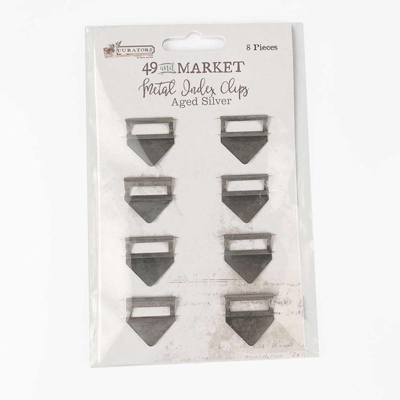 49 and Market Curators Meadow Metal Index Clips Aged Silver