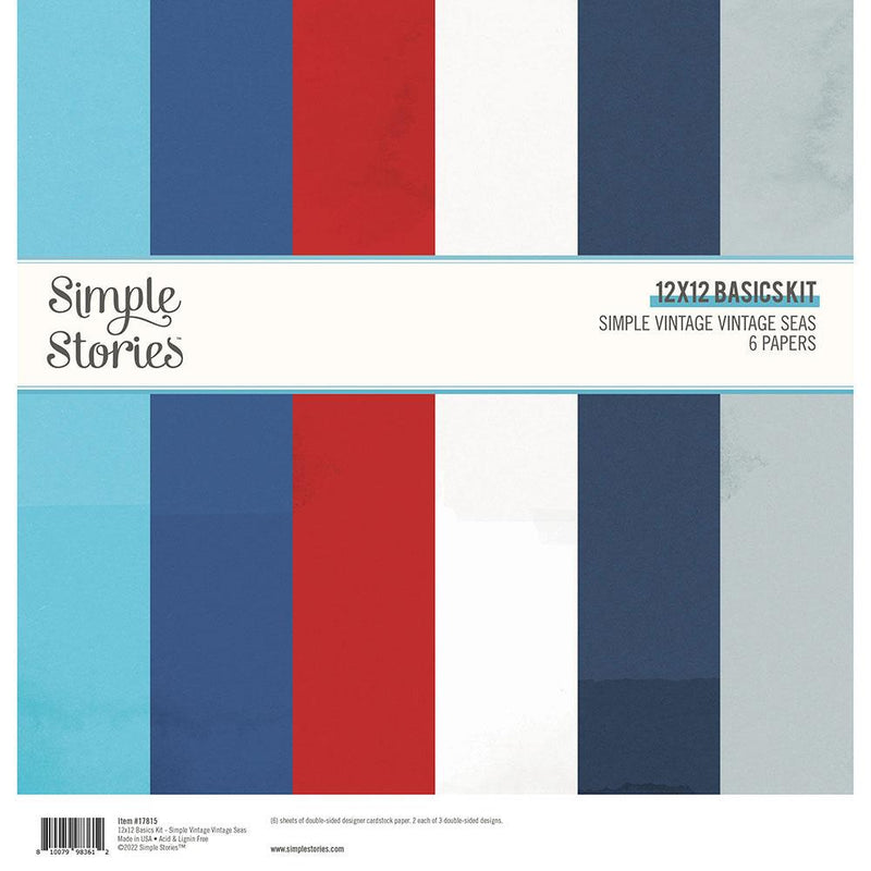 Simple Stories Simple Vintage Vintage Seas 12 x 12 Basics Kit
