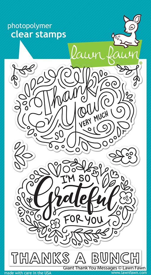 Lawn Fawn Giant Thank You Messages Stamp Set
