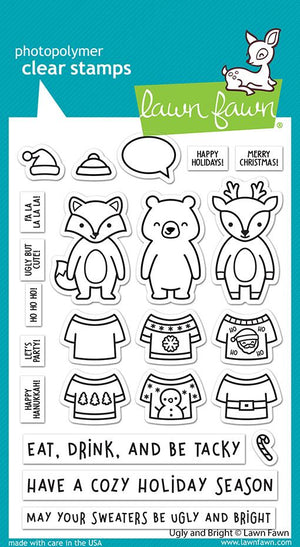Lawn Fawn Ugly & Bright Stamp Set