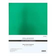 Spellbinders Paper Arts Card Shoppe Essentials Mirror Green Cardstock