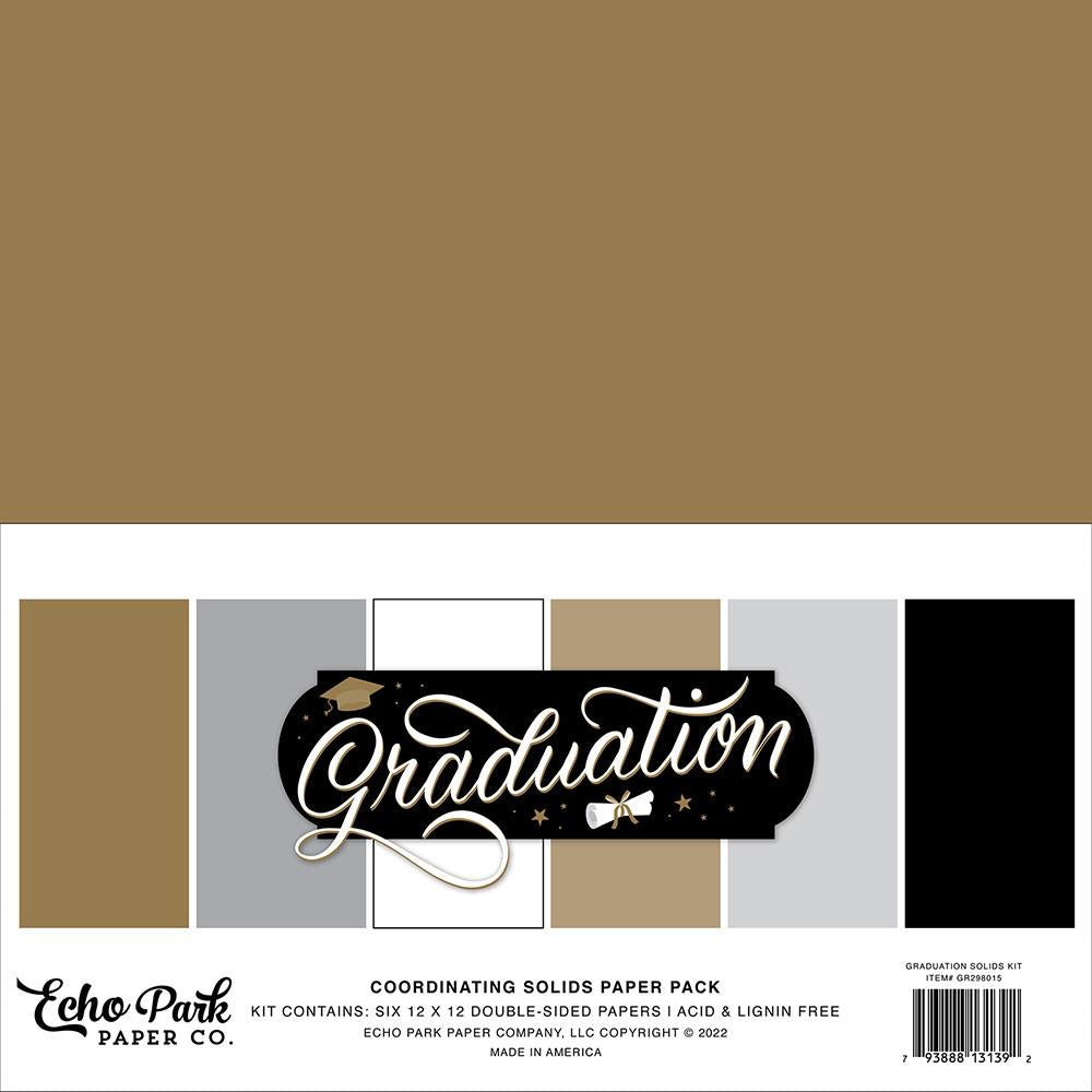 Echo Park Graduation Solids Paper Pack