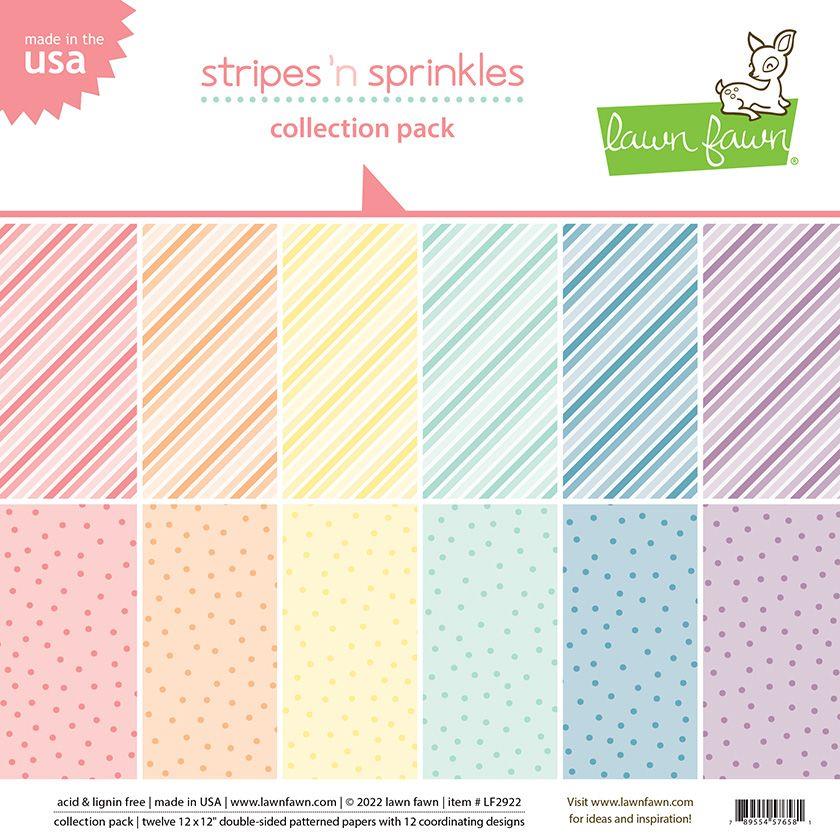 Lawn Fawn Stripes 'n Sprinkles 12 x 12 Collection Pack