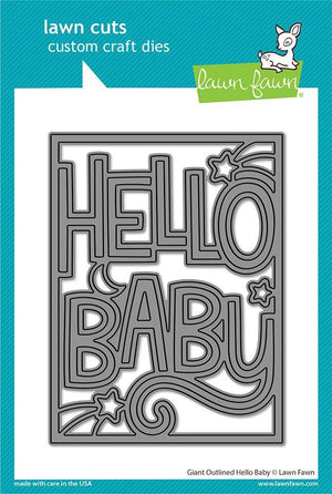 Lawn Fawn - Giant Outlined Hello Baby Die